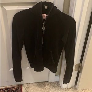 Juicy Couture black velour hoodie